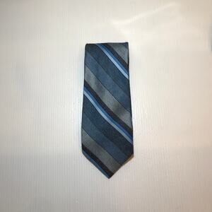 Mervyn’s Men’s Collection Vintage Blue Striped Short Classic Necktie